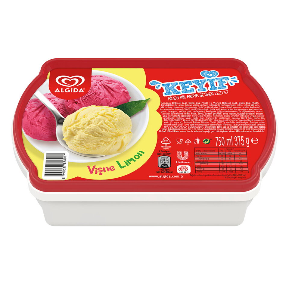 ALGİDA KEYİF VİŞNE&LİMON 750 ML